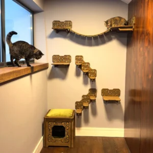 Cat Walkway Oak Full Set 4